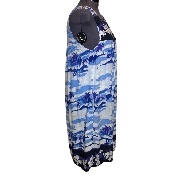 Metropolitan women's Plus size 2X Tropical Hawaiian sundress sleeveless dress - Picture 5 of 7